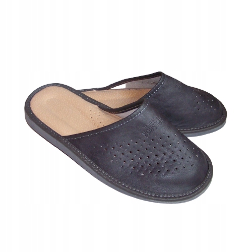 PANTOFLE MĘSKIE SKÓRZANE GÓRALSKIE LACZKI 40-46