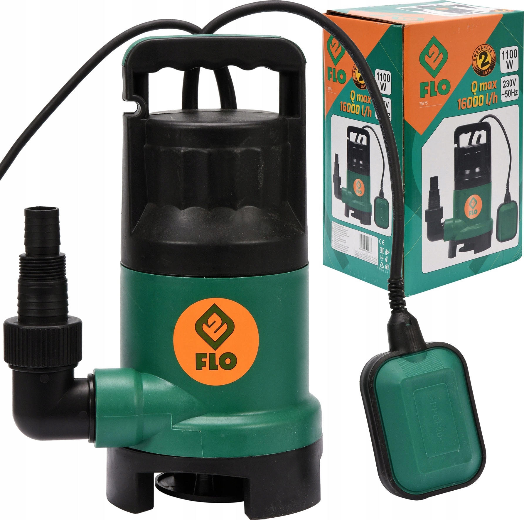 Flo Pompa Do Wody Brudnej Czystej Ogrodowa Do Basenu Zanurzeniowa 1100W