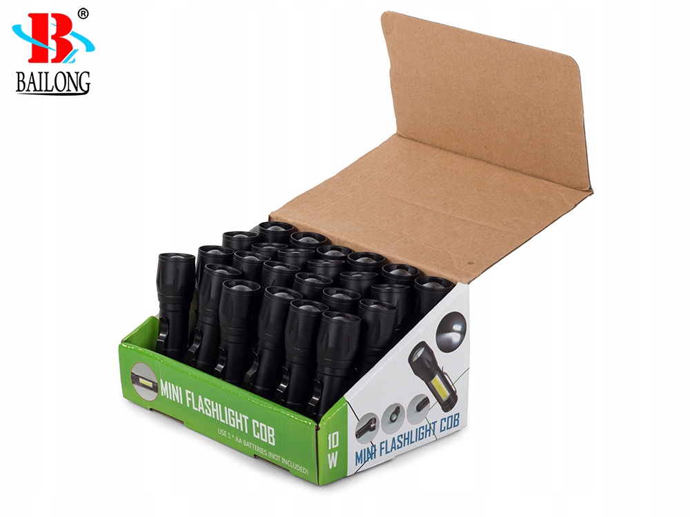 LATARKA KLASYCZNA BAILONG MINI CREE ZOOM XP-E COB KIESZONKOWA POLICYJNA Model B0040-T6