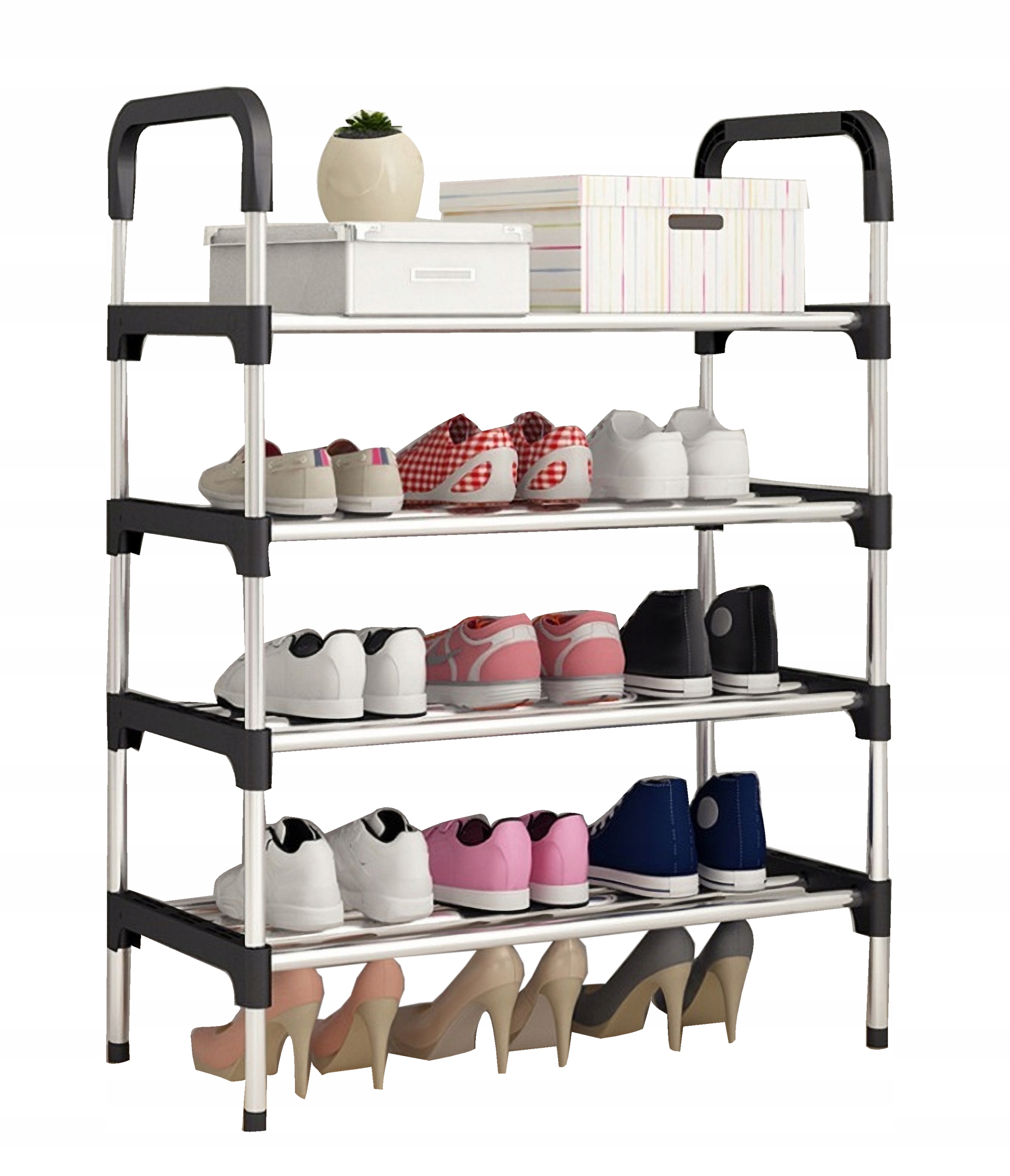 PÓŁKA NA BUTY STOJAK REGAŁ SZAFKA PÓŁKA 4 POZIOMY