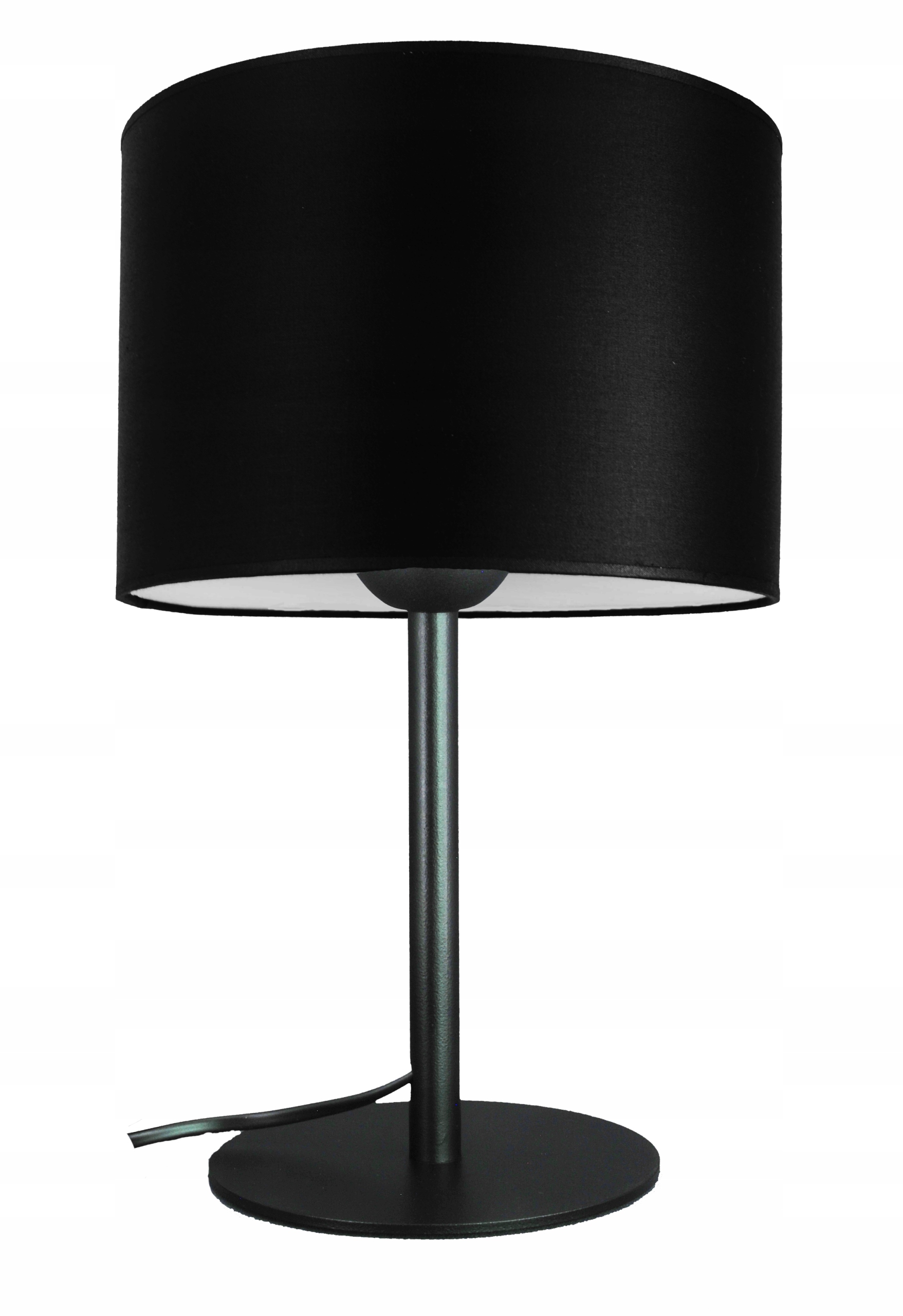 Noční lampa na stůl, moderní stínítko, černá, 20 cm, Led