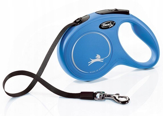 Levně Flexi New Classic Vodítko páska M 5 m modrá