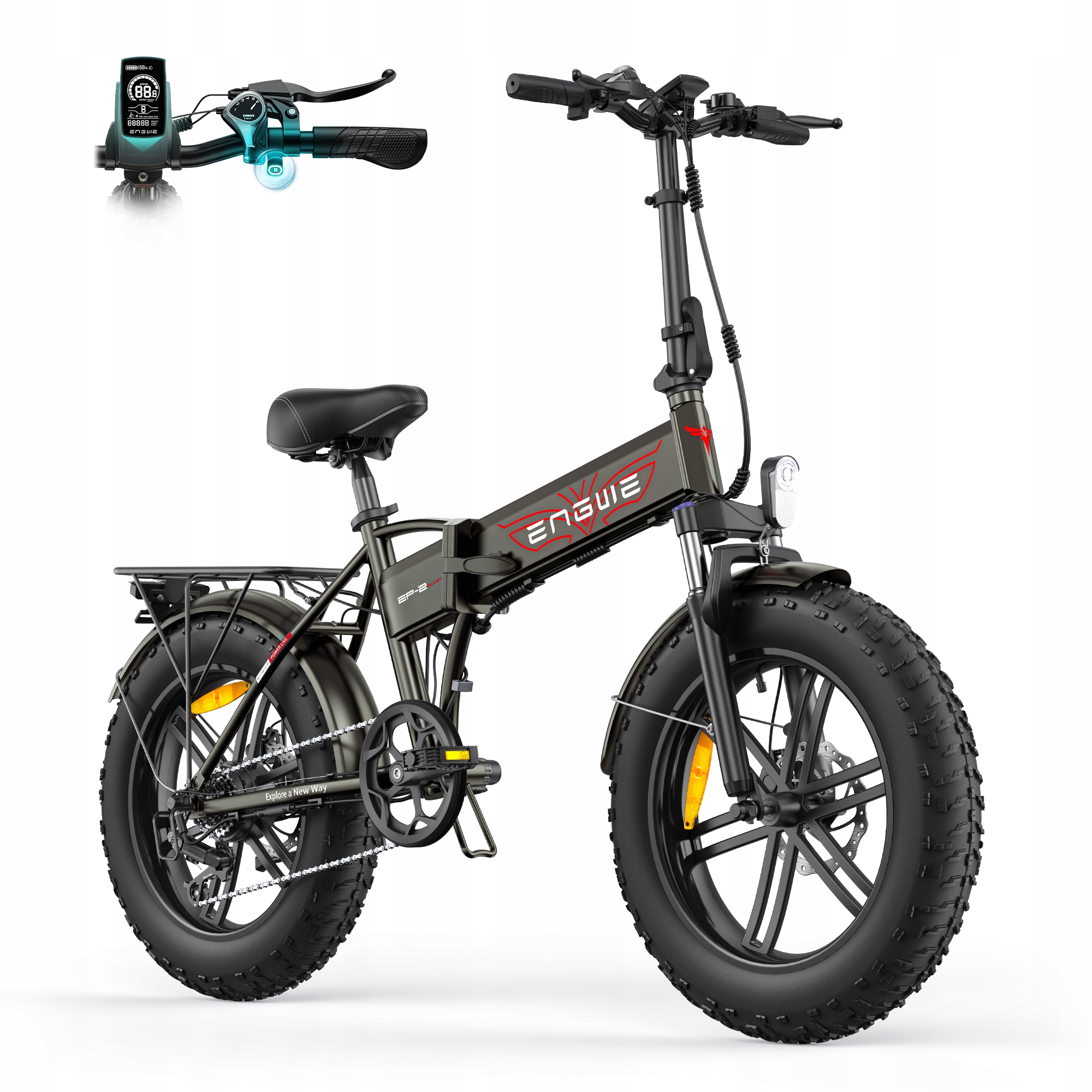 Engwe EP-2 Boost Rower Elektryczny Składany Fat E-bike 250W 48V 13Ah 120km