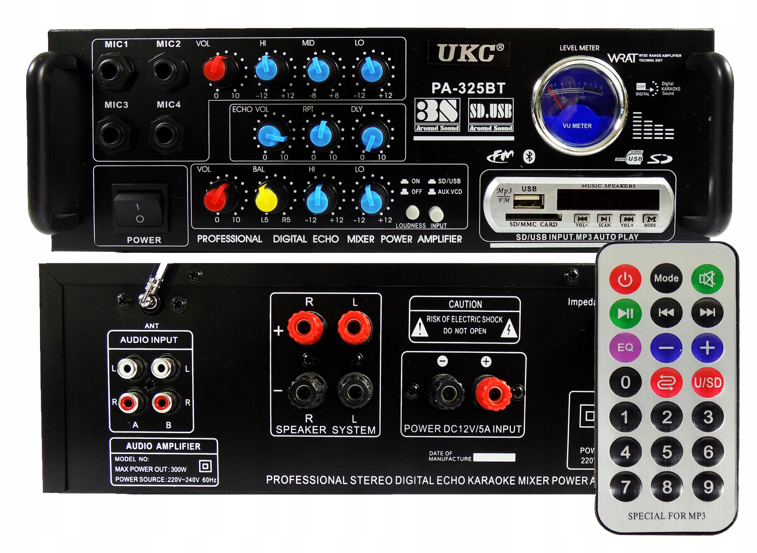 WZMACNIACZ AMPLITUNER STEREO BLUET MP3 FM PILOT