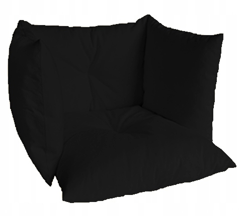 FOTEL WISZĄCY HUŚTAWKA OGRODOWA BOCIANIE GNIAZDO Z PODUSZKAMI CZARNY Styl nowoczesny