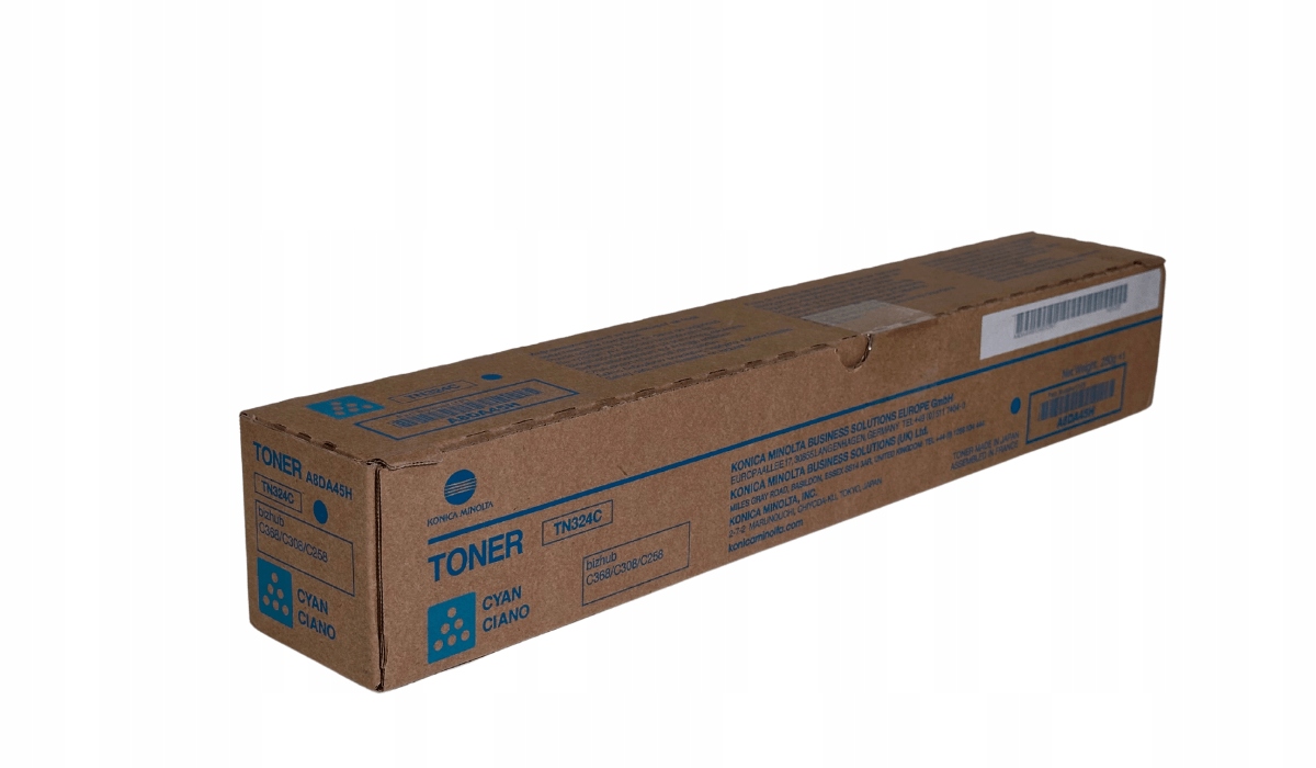 Toner Konica Minolta TN-324 A8DA45H C Oryginał C258 C308 C368 mały Cyan