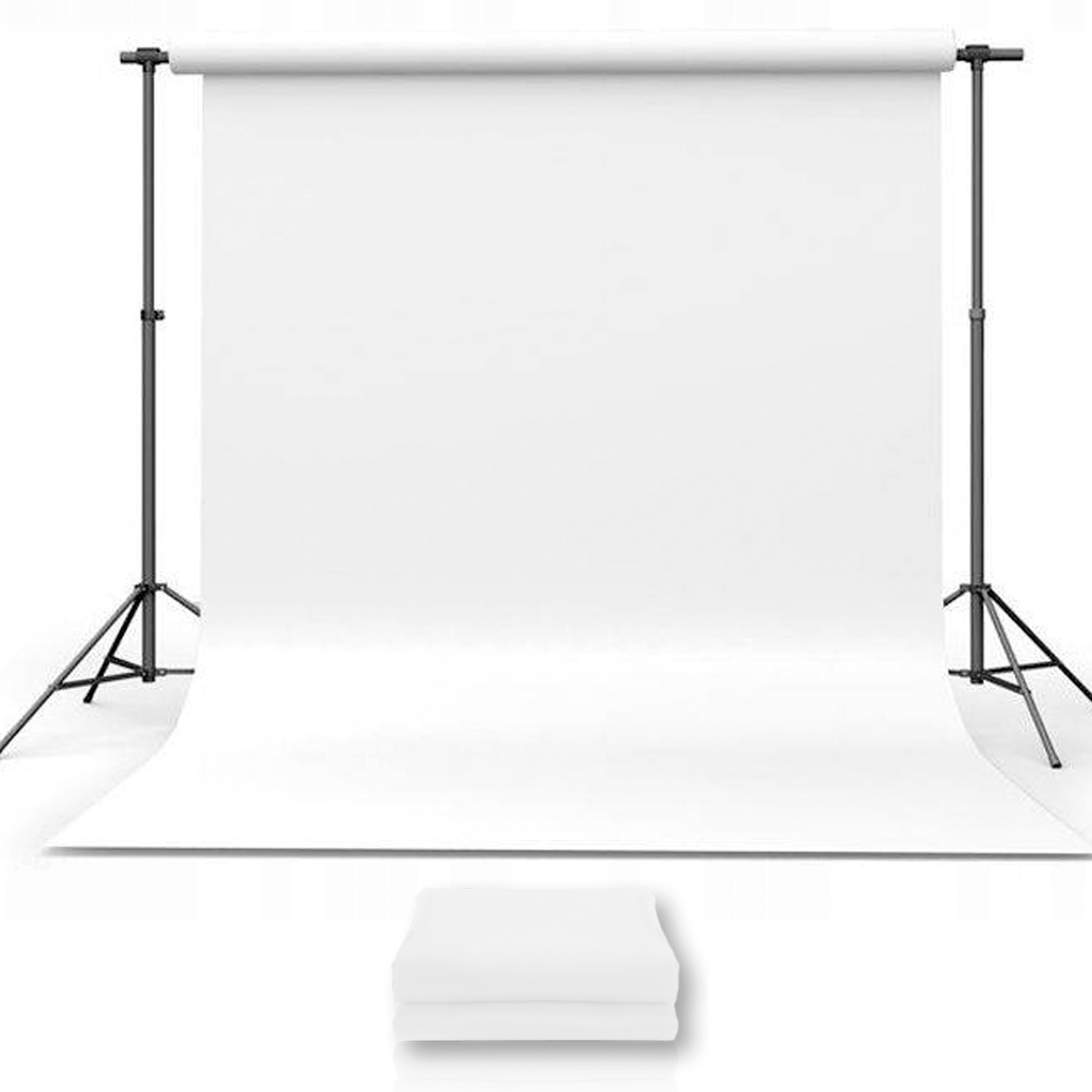 Statyw do Tła Foto Teł Zestaw 288x300cm POPRZECZKA Softbox + Tło Białe 2x3m Certyfikat CE