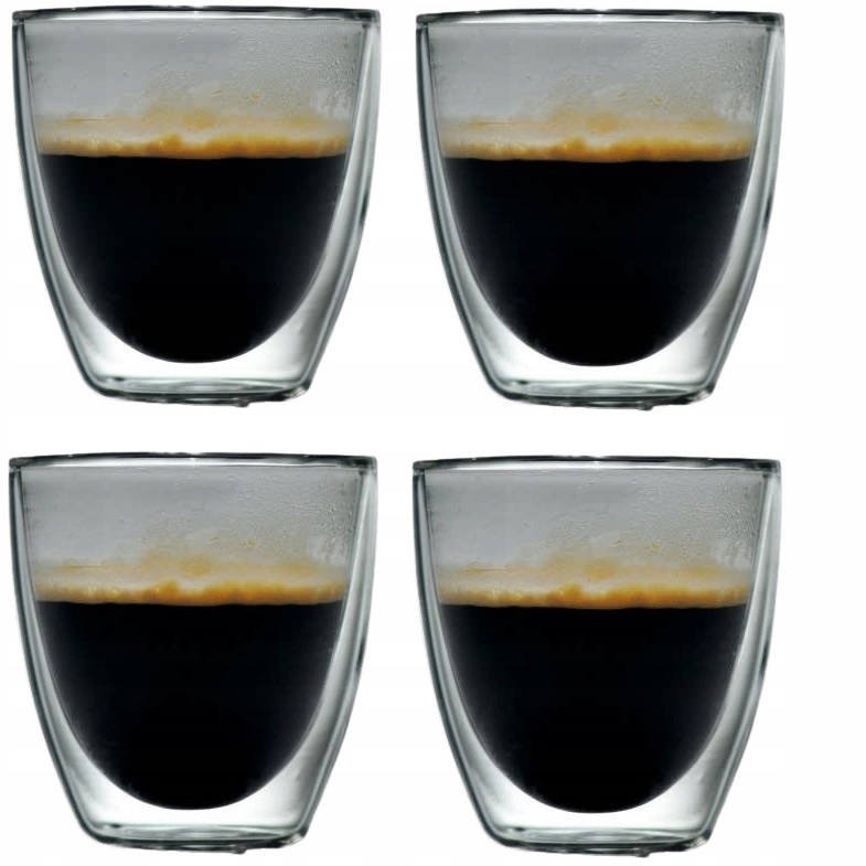 

Szklanki termiczne do kawy espresso 80ml 4 sztuki
