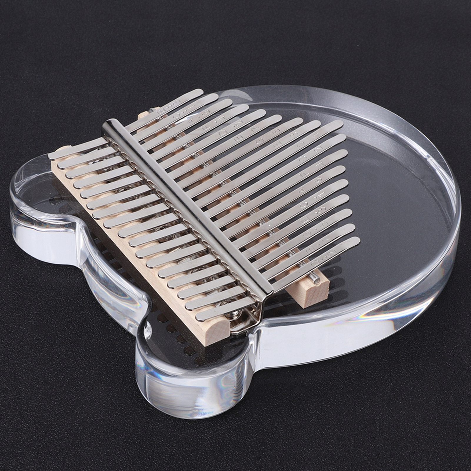 Kalimba Thumb Piano Transparent Akrylowy zestaw Marka inna