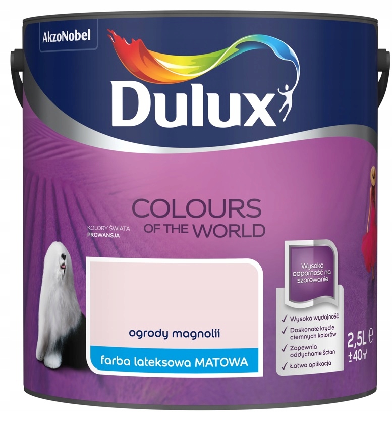 

Farba Dulux Świata- ogrody magnolii, 2.5l