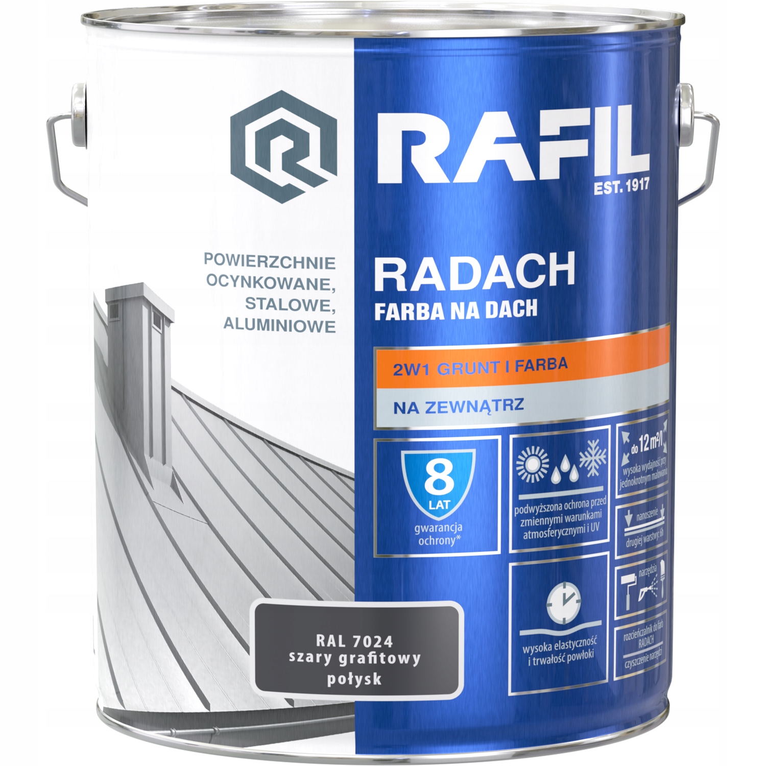 

Rafil Radach 5L Szary Grafitowy R. 7024 Połysk