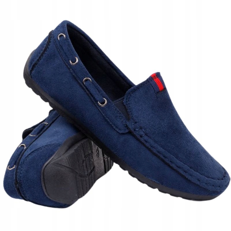 

Mokasyny chłopięce półbuty komunijne granatowe