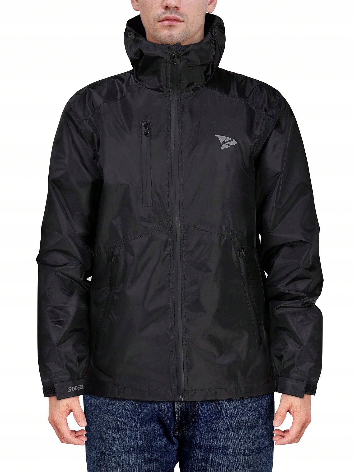 Pánská Outdoorová Nepromokavá Bunda S Kapucí Černá Rodeel M