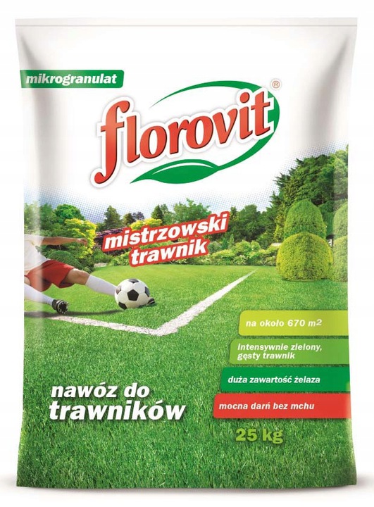 Nawóz z mchem Florovit Mistrzowski Trawnik 25 kg