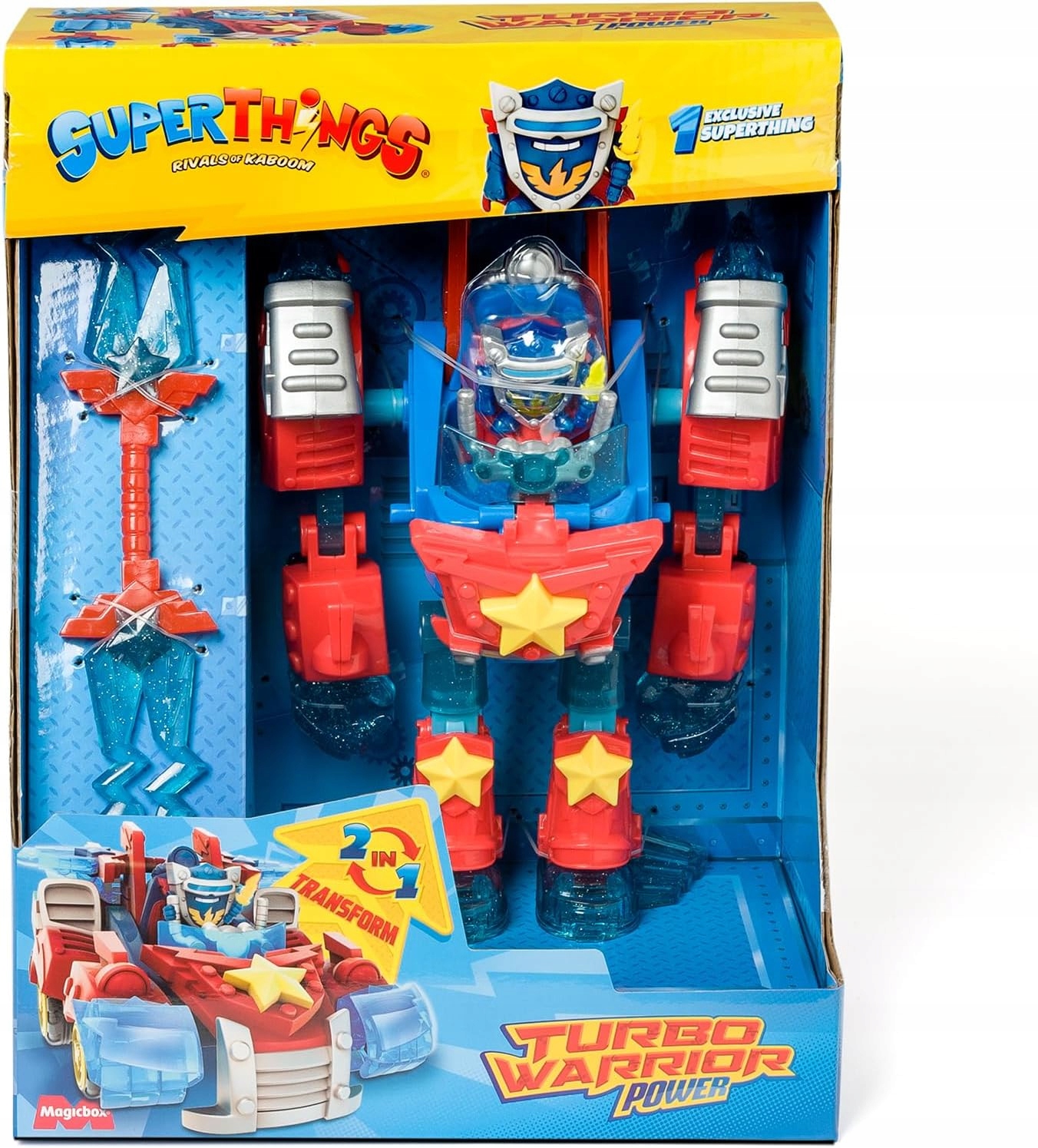 Superthings Turbo Warrior Power robot Transformer Zings Things Akční figurka