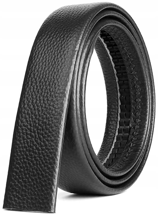 Męski solidny Pasek wymienny bez klamry do spodni ekoskóra czarny skórzany Kolor okuć inny