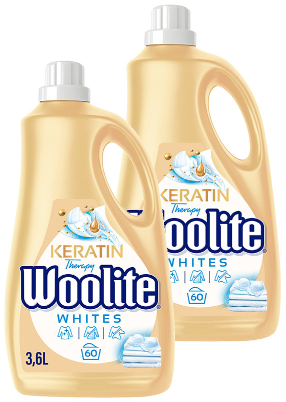 Levně Sada Woolite White Tekutý prací prostředek na bílé prádlo 2 x 3,6 l 120 praní