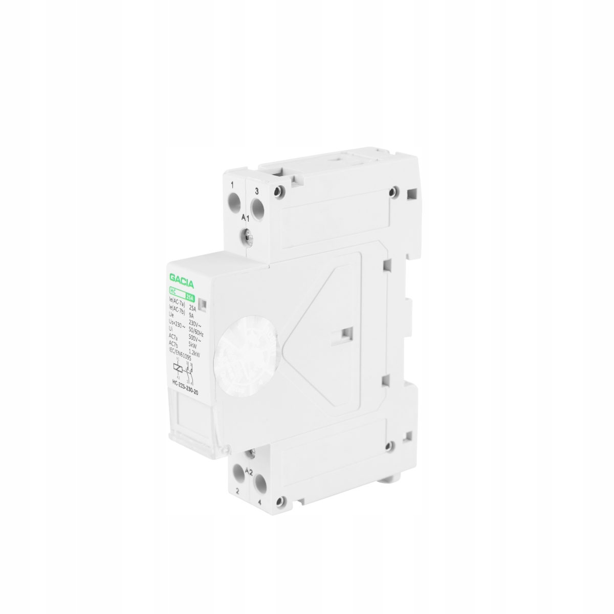 

Stycznik Modułowy 1P 25A 2xNO 230V 1-FAZ Gacia