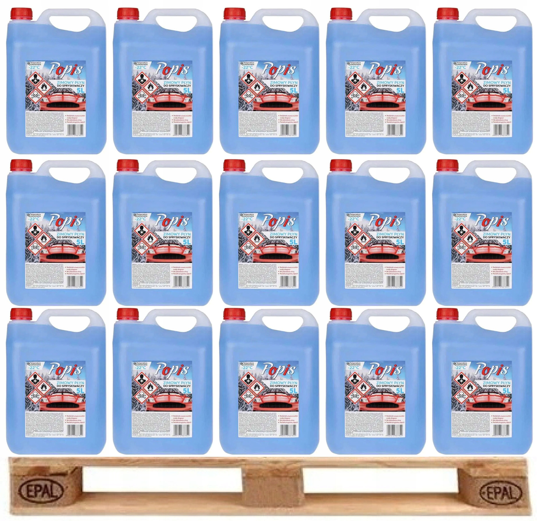 ZIMOWY PŁYN DO SPRYSKIWACZY -22°C ZAPACHOWY 108x5L 540L PALETA