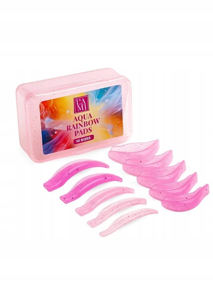 Aqua Rainbow Pads Lami Lashes silikonowe wałki do liftingu rzęsa Różowe