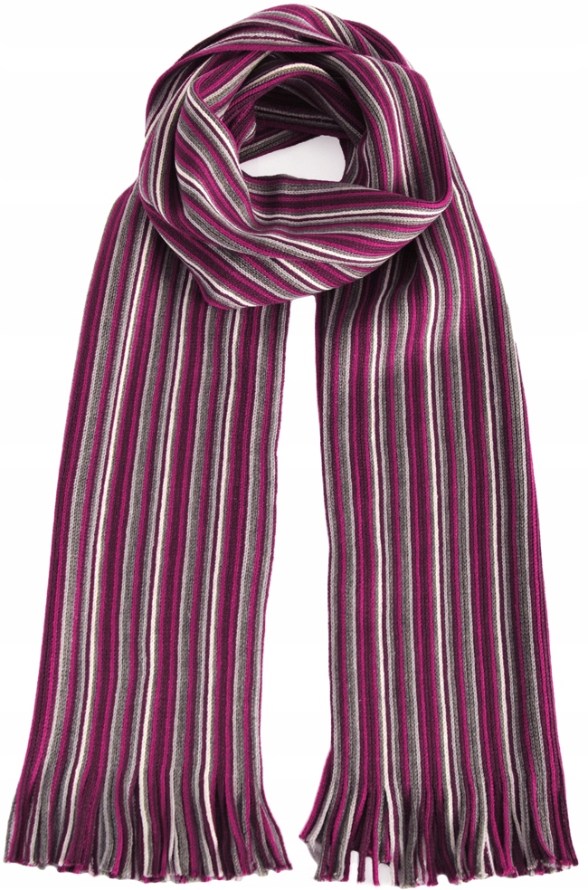 

Szalik Szal Zimowy Duży Męski Szary Fioletowy AF04