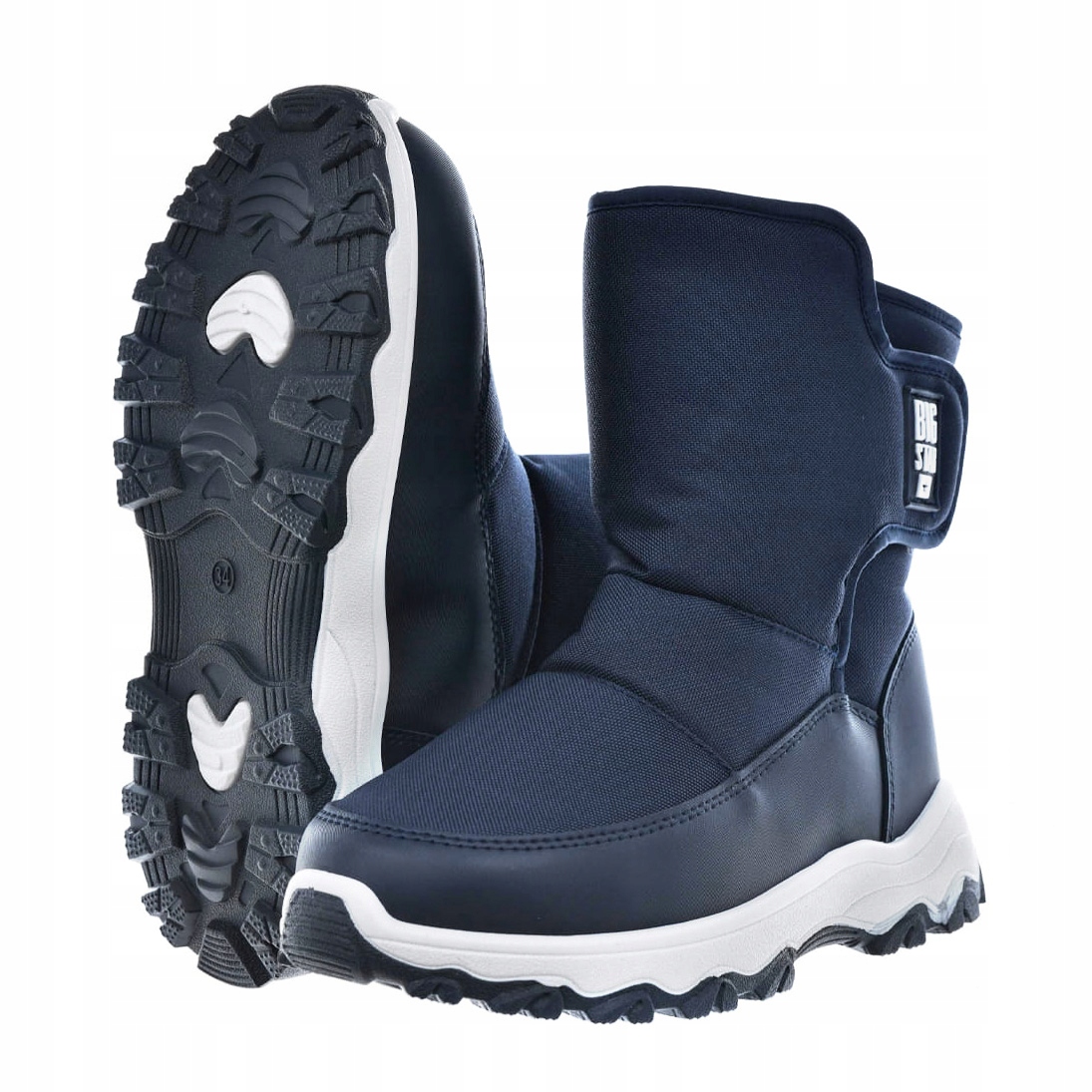 ŚNIEGOWCE buty dziecięce ZIMOWE ocieplane BIG STAR na rzepy MM374120 30 Waga produktu z opakowaniem jednostkowym 0.6 kg