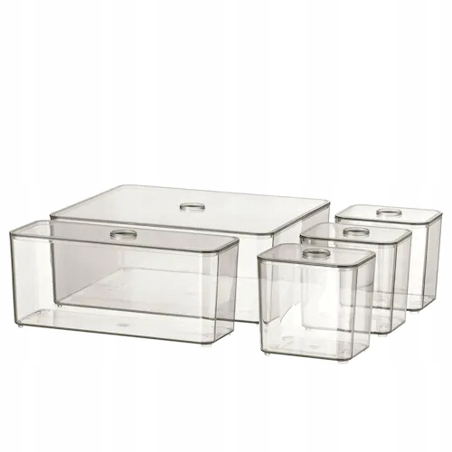 

Ikea Godmorgon Pudełka z pokrywką ciemny 24x20x10