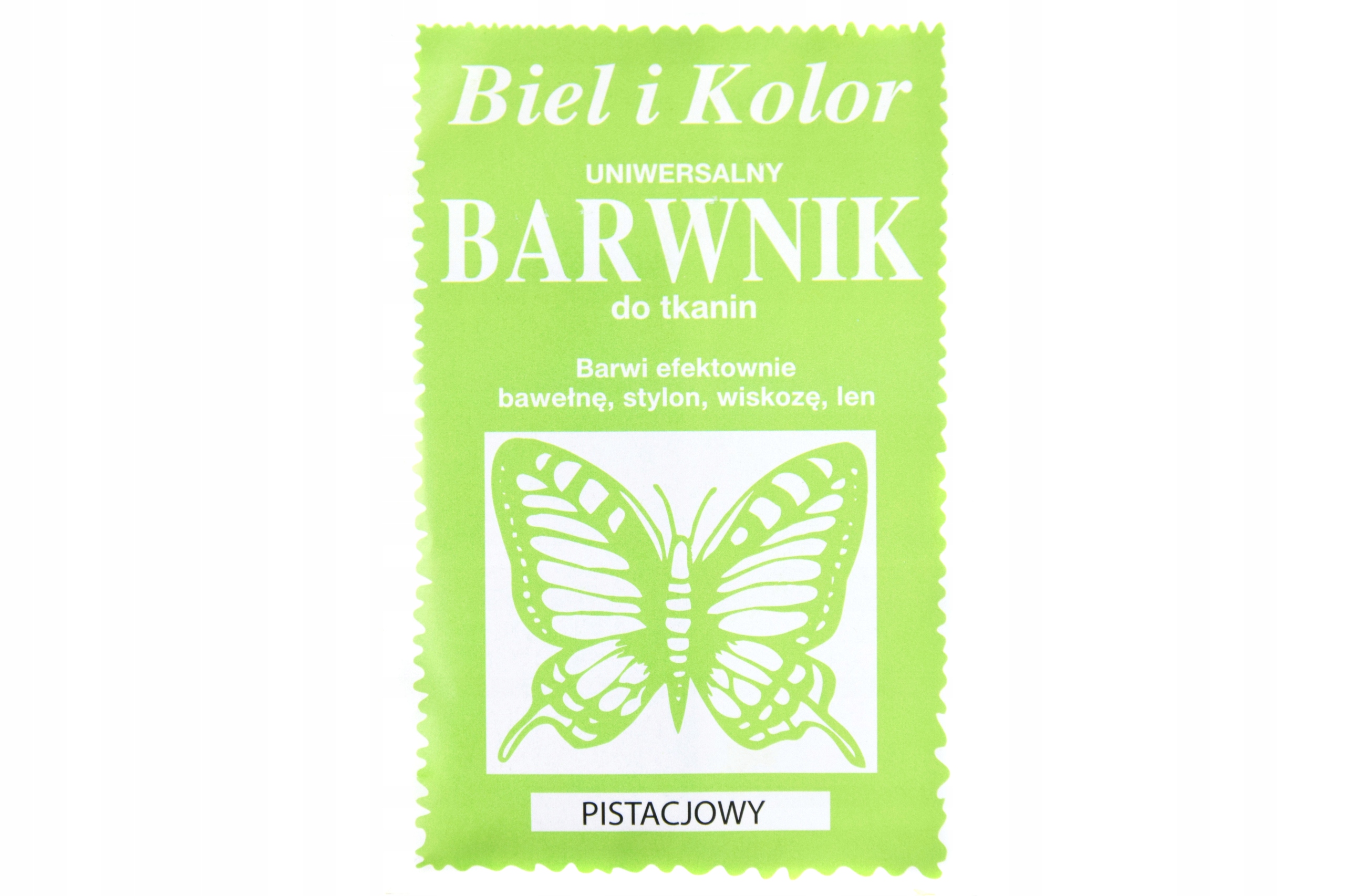 

Barwnik do tkanin Biel i kolor pistacjowy