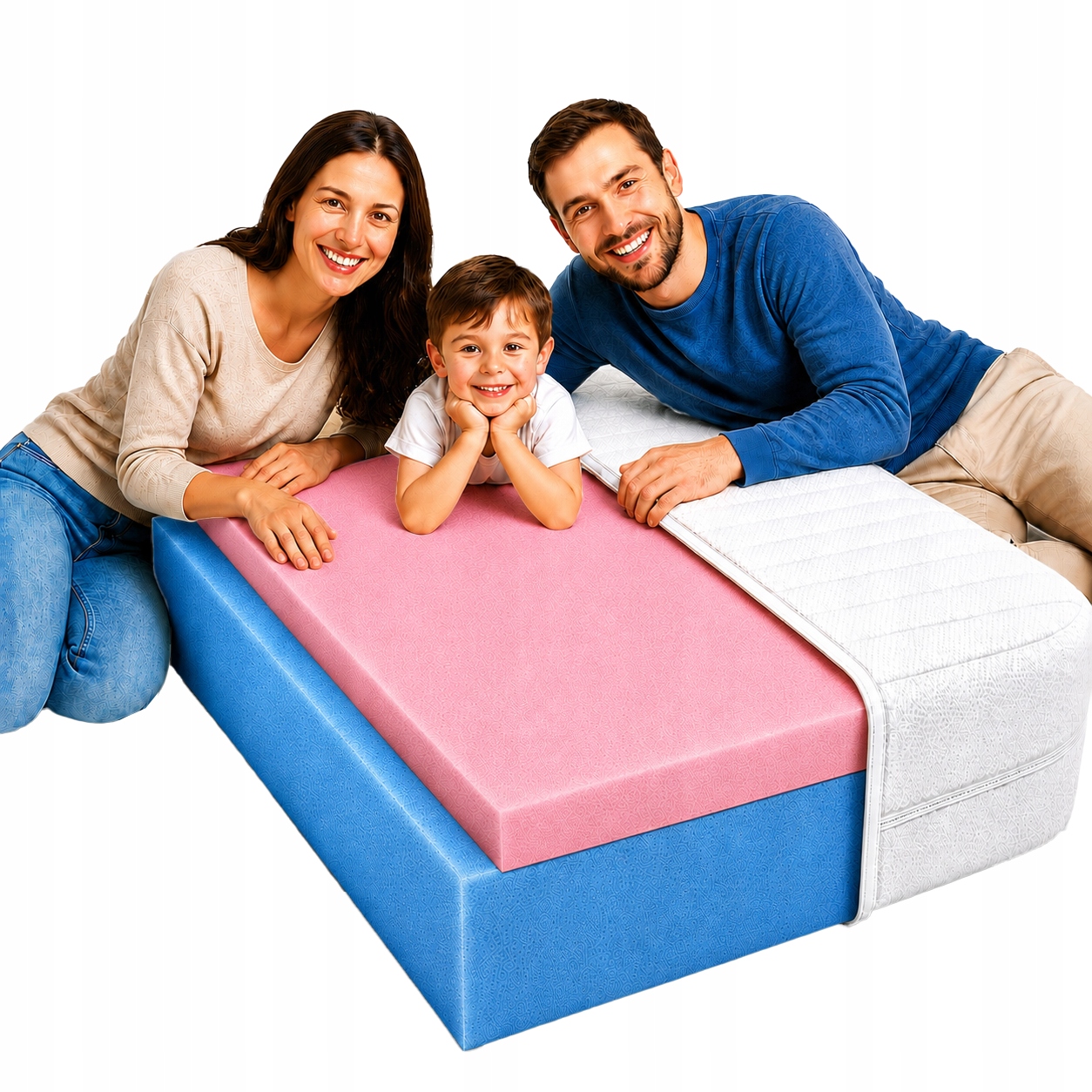 Materac 130x160 piankowy z pianką Hr miękki 14cm H1 H2 lato/zima wytrzymały