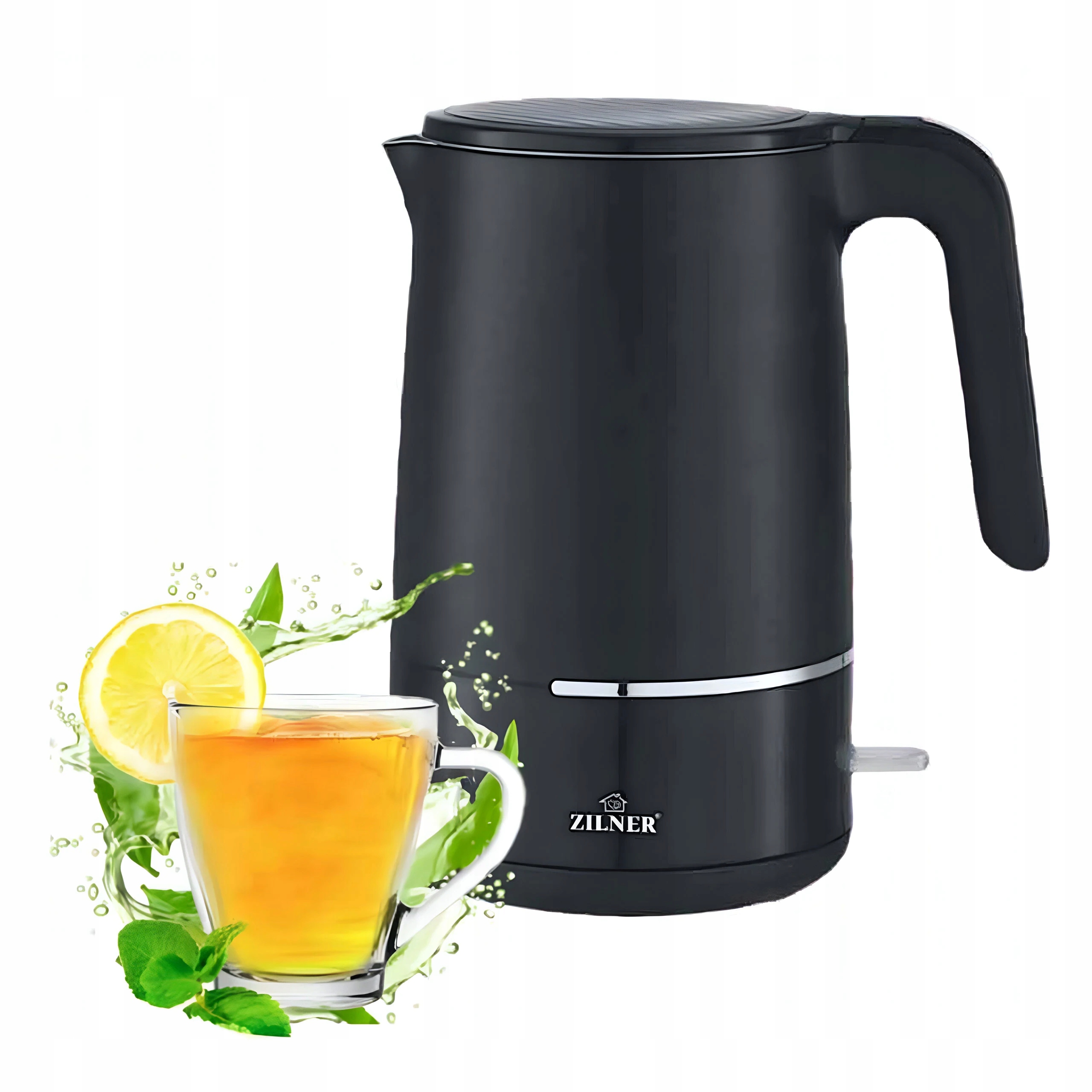 Czajnik Elektryczny 1.5 L Zilner Stal Nierdz 2-warstwowa Auto Wyłącz 2200w