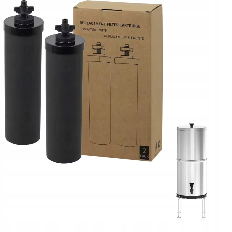 Wymienne wkłady filtrujące do wody, czarne filtry BB9-2