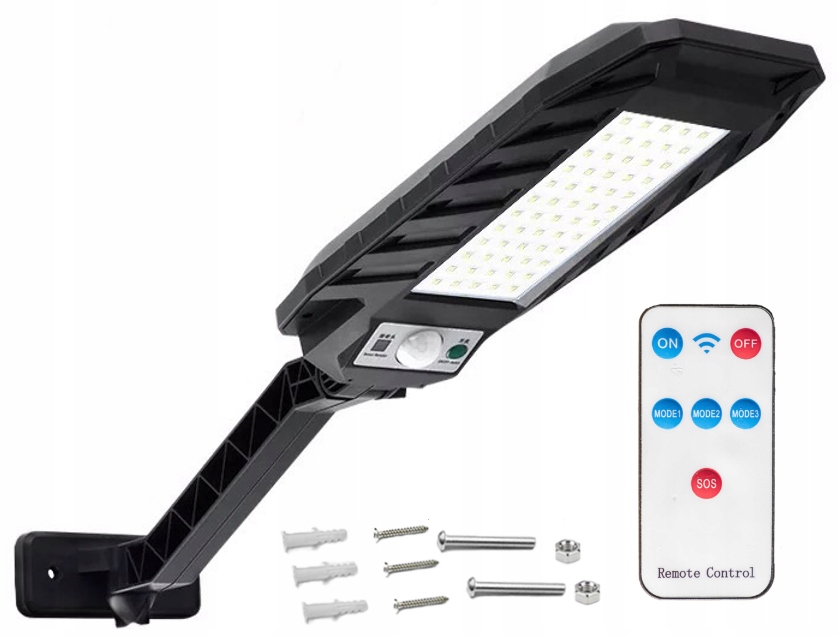 

Lampa solarna uliczna 600 W 6800 lm czujnik ruchu
