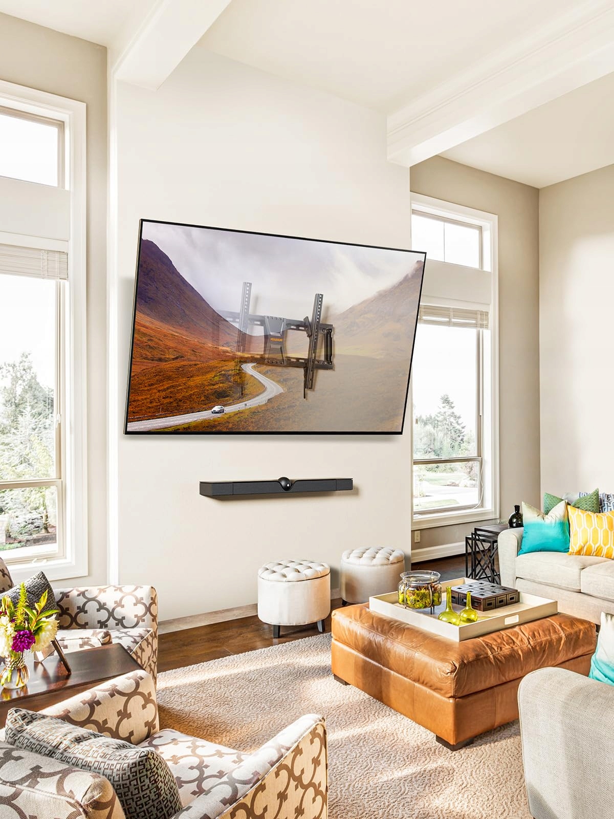 PERLEGEAR Uchwyt TV 37-82 Cal Neigany Max 60kg VESA 600x400mm — miniatura 7