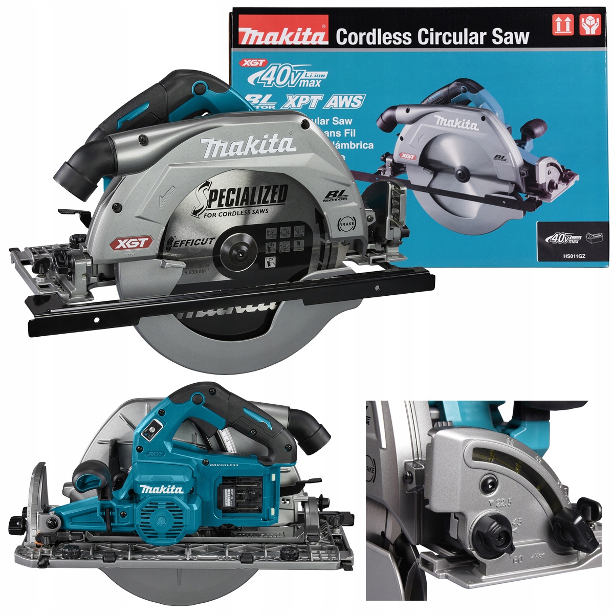Makita Pilarka tarczowa akumulatorowa 260 270 mm 40V Xgt body HS011GZ