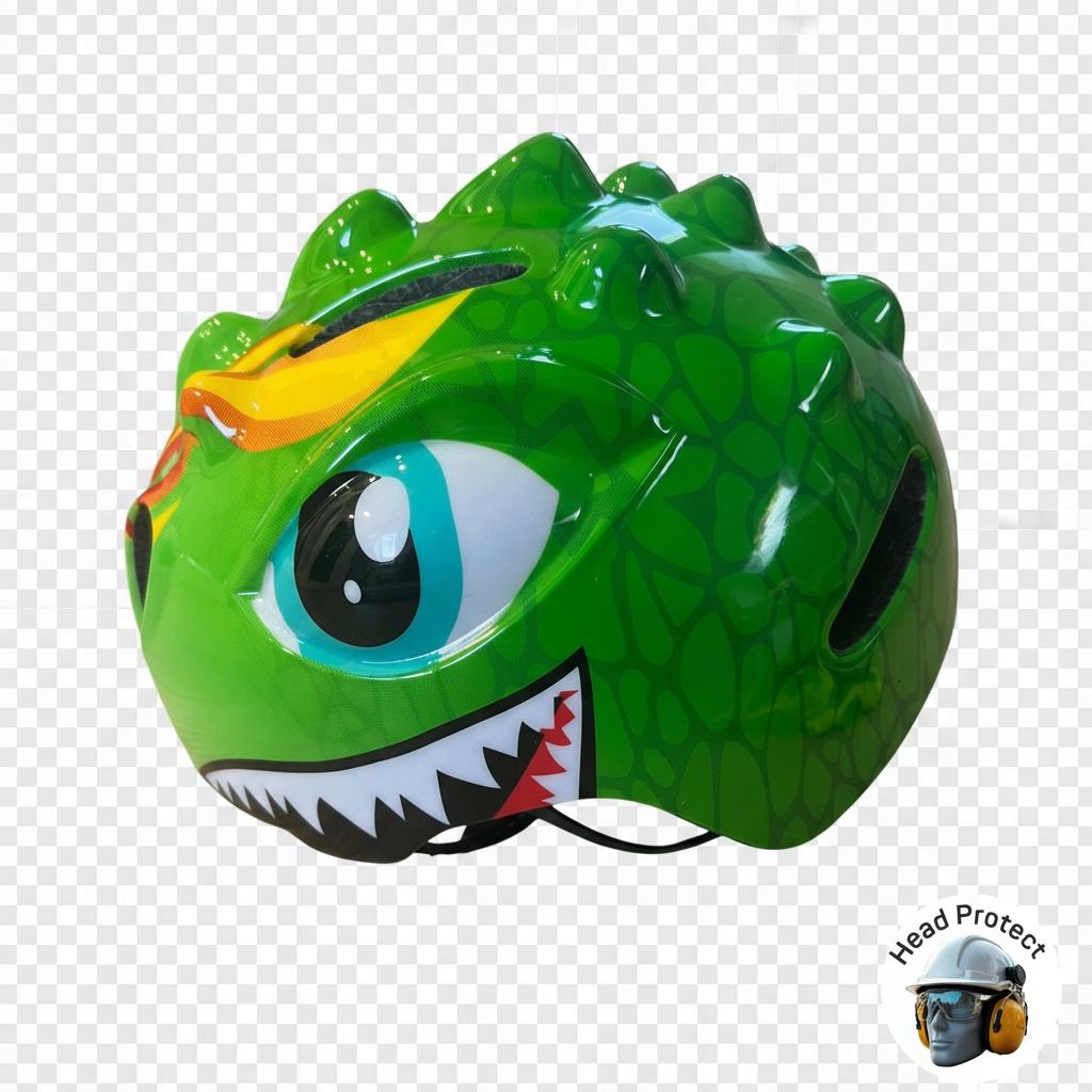 Kask rowerowy dziecięcy Victgoal HT-006 S 50-54 ochraniacze dzwonek smok