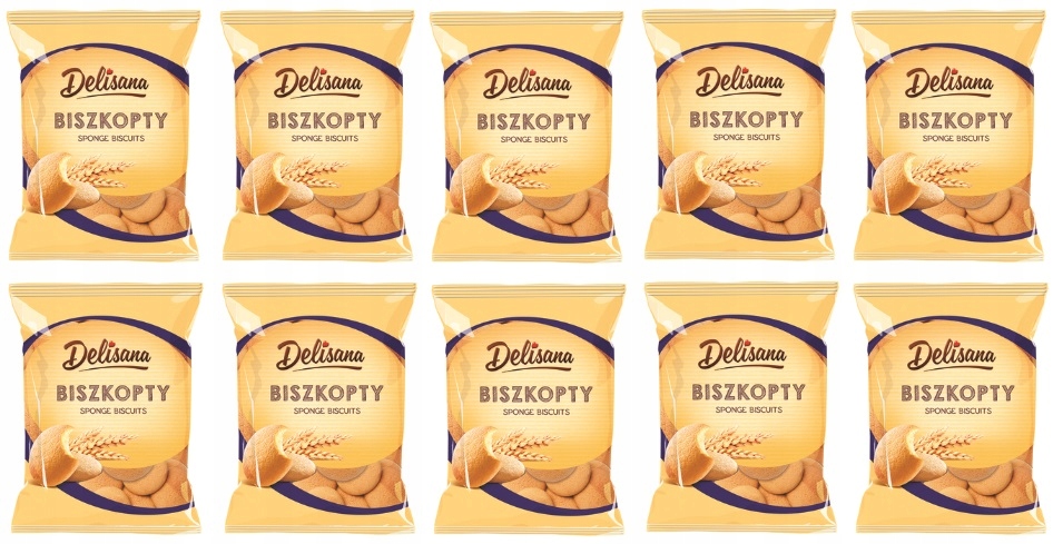 Levně 10 x 250 g Delisana Piškoty kulaté Karton