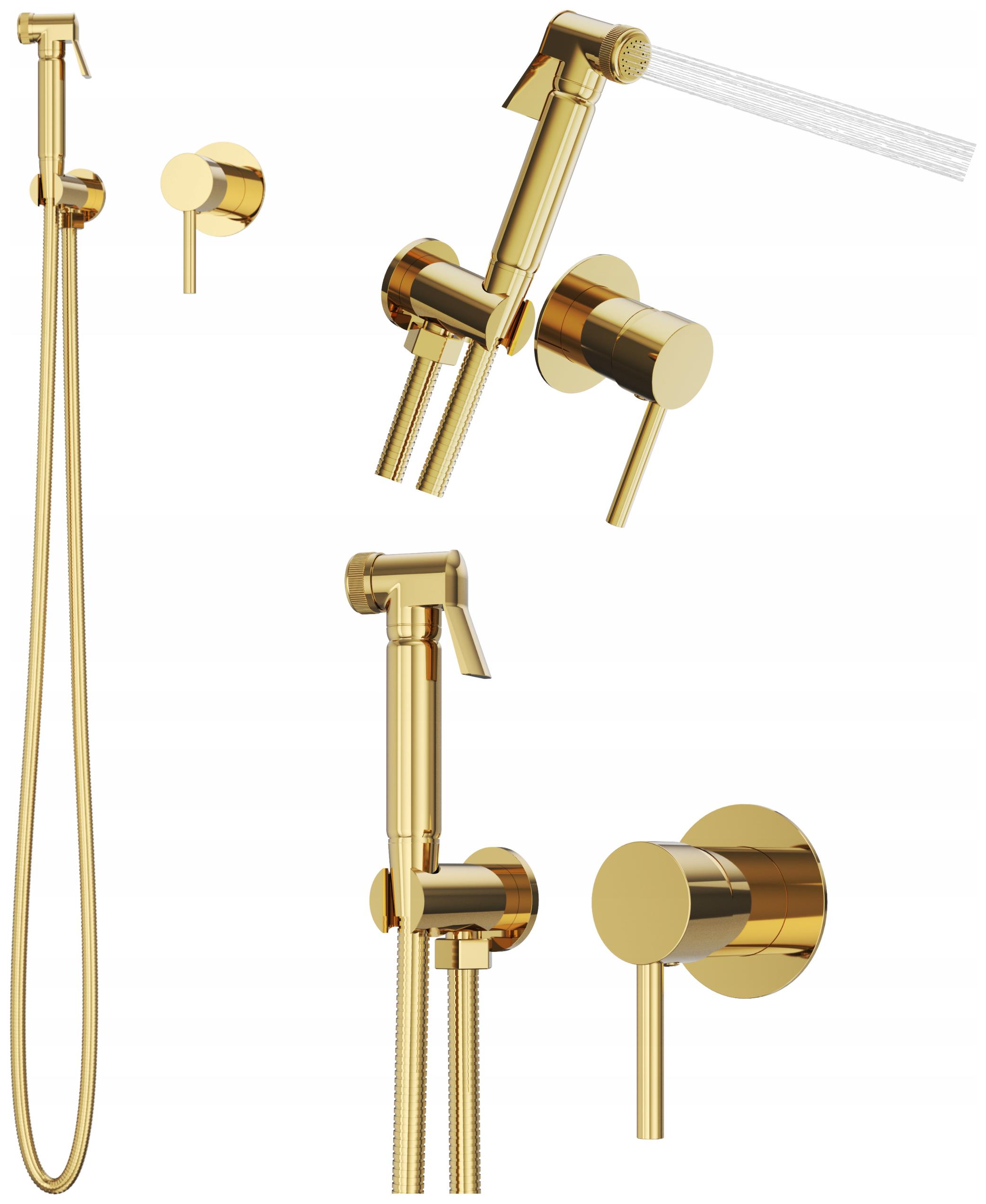 Podomietková Biodetová Batéria Do Kúpeľne Mosadzná Biodetta Sprcha Kivo Zlatá