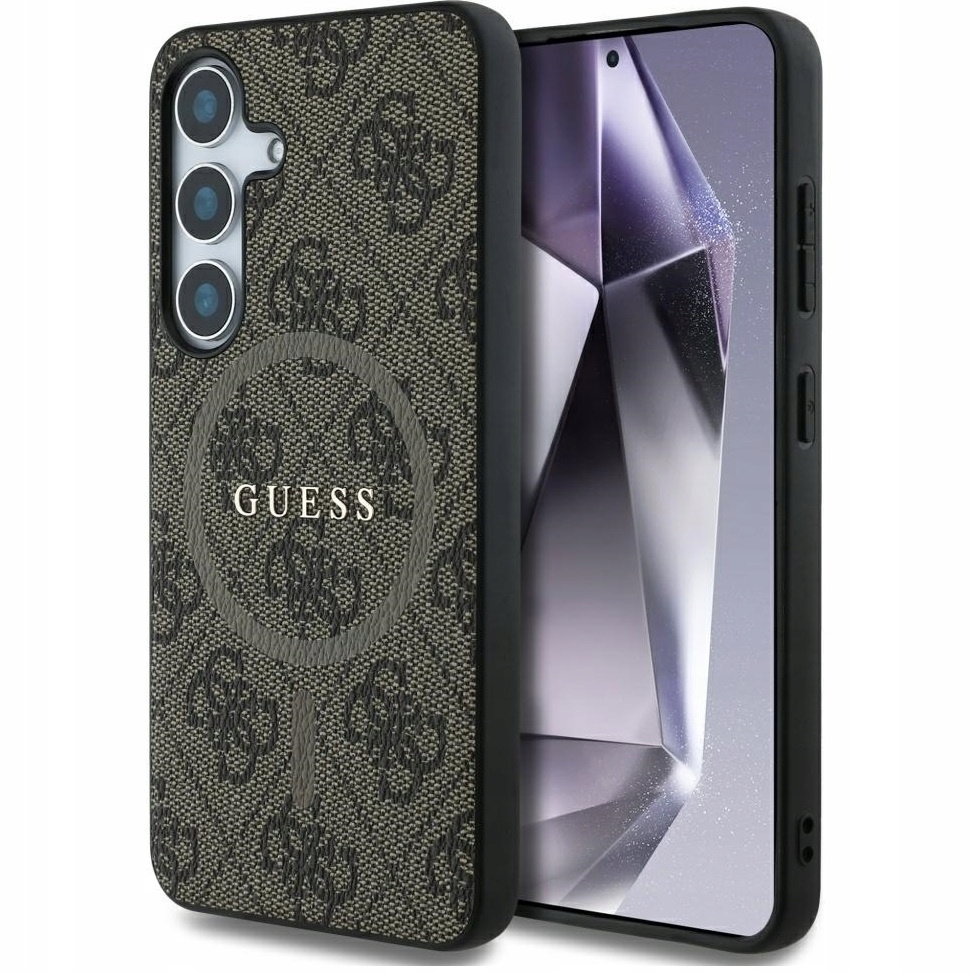 Pouzdro Guess pro Samsung Galaxy S25, 4G Ring Classic Logo. Magnetické MagSafe