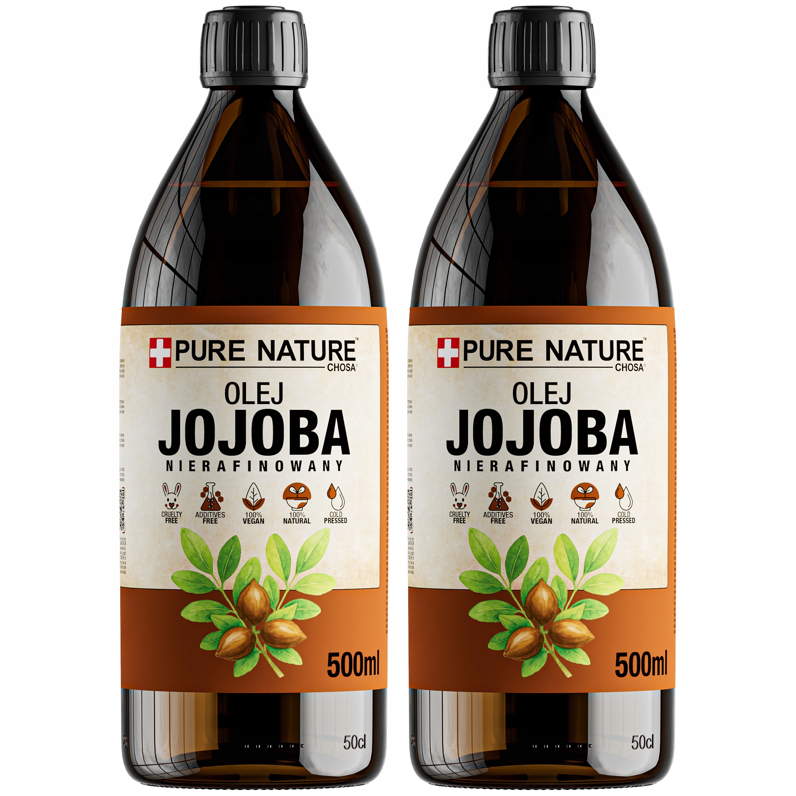 Jojobový Olej Lisovaný Za Studena Nerafinovaný 2x500 ml (1L)