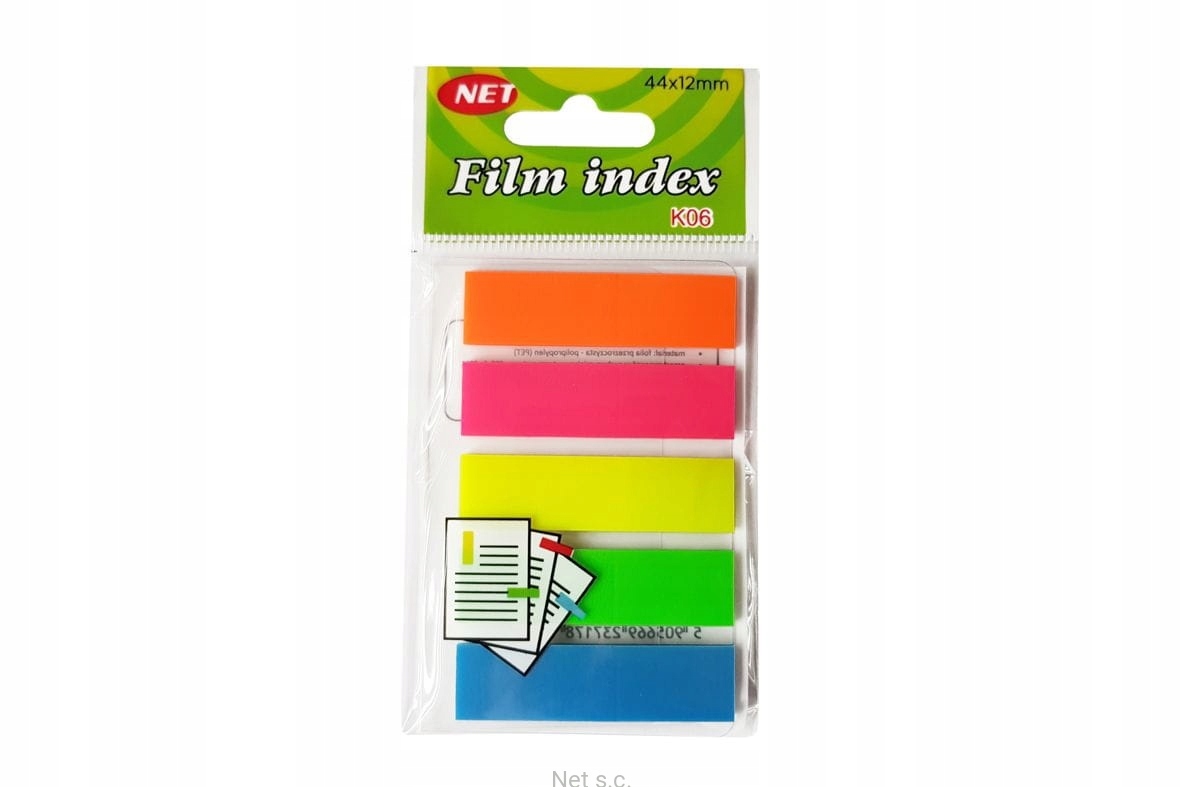 

Zakładki indeksujące 12x45 plastik neon
