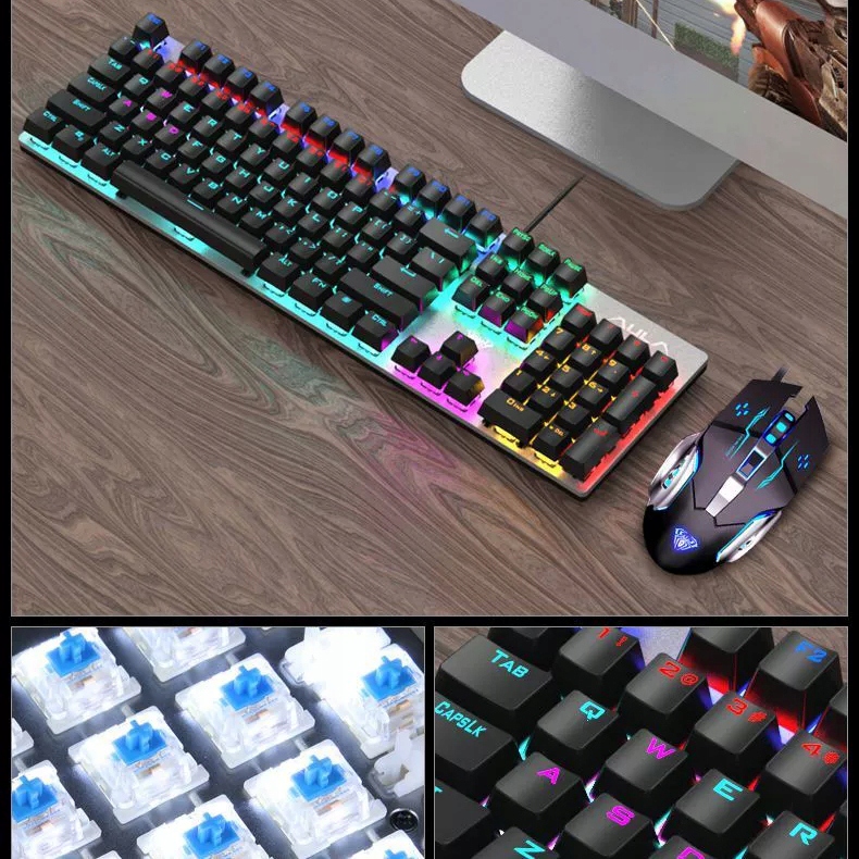 Klávesnice Myš Herní Sada Pro Hráče Všestranný Přepínač