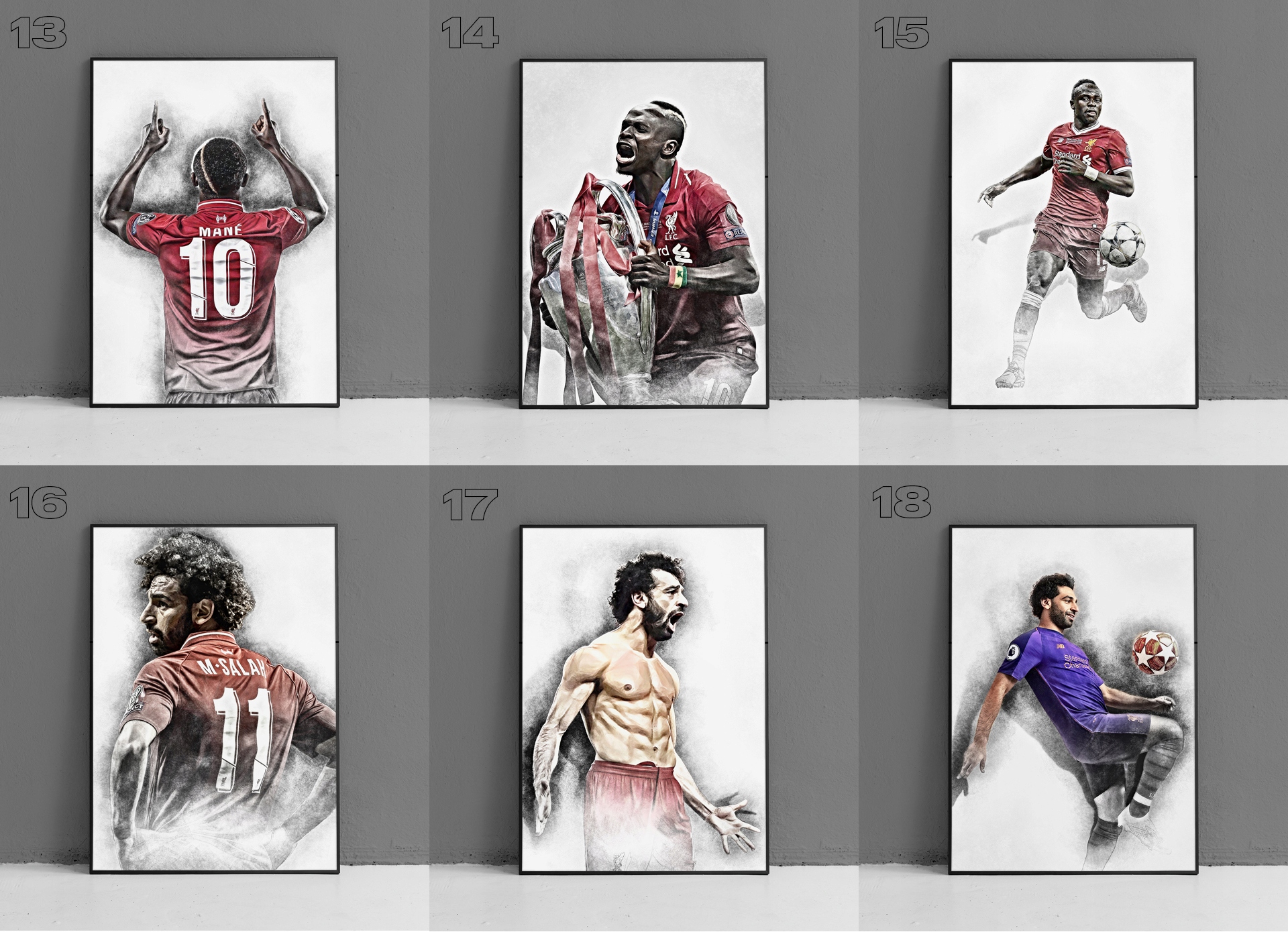 Dybala Mane Pele Messi Ronaldo Baggio Salah Mbappé Tytuł Mane Messi Ronaldo Salah