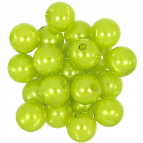 Perły Perełki Koraliki Akrylowe do biżuterii dekoracji pistacja 6mm 50g