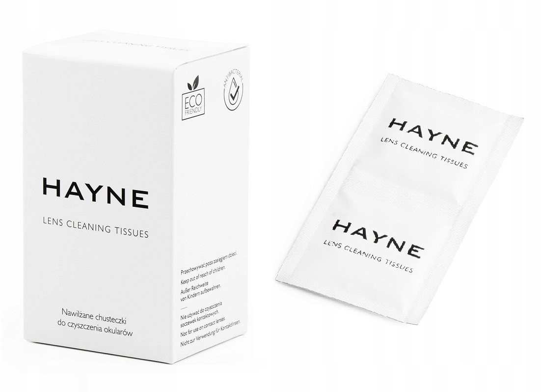 

Chusteczki do okularów Hayne 30szt Tissues
