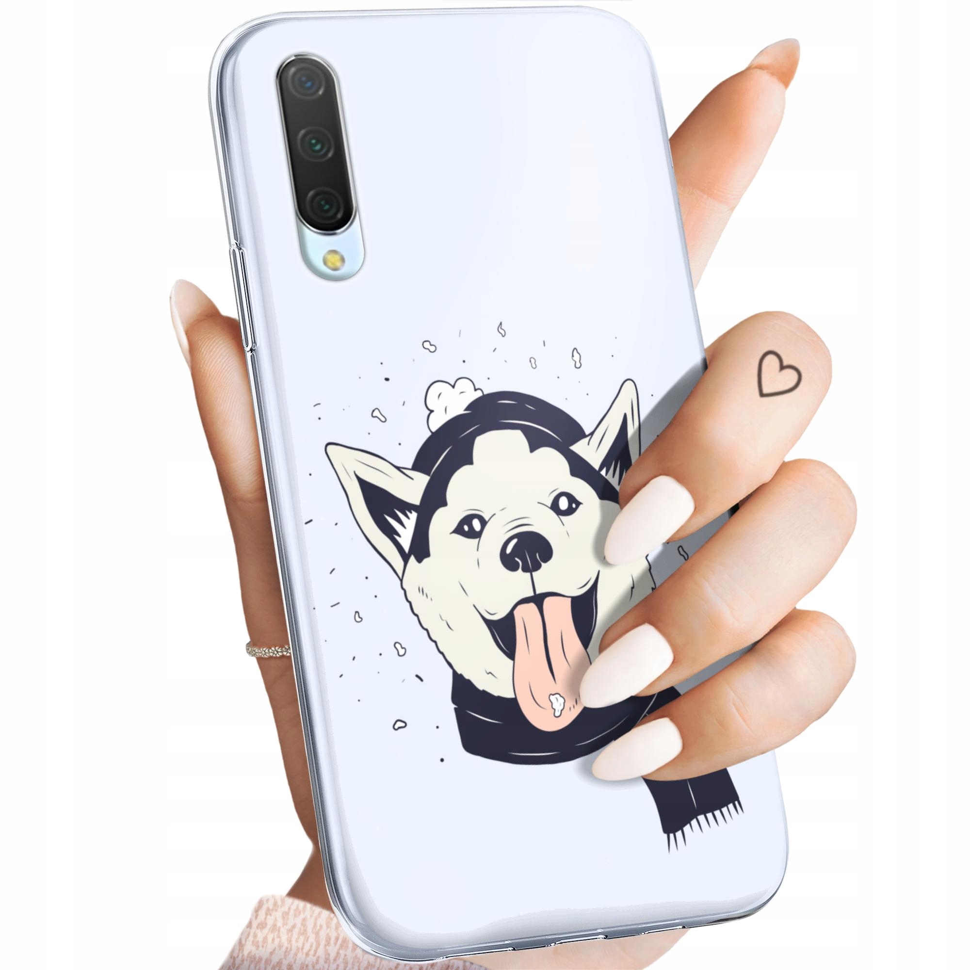 Etui Do Xiaomi MI 9 Lite Husky Psy Pieski Obudowa Pokrowiec Case