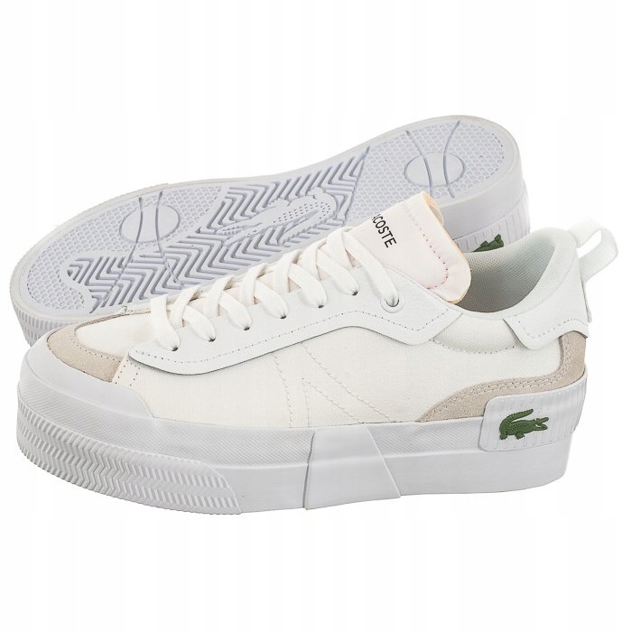 Buty Sneakersy Damskie Lacoste Platform Białe