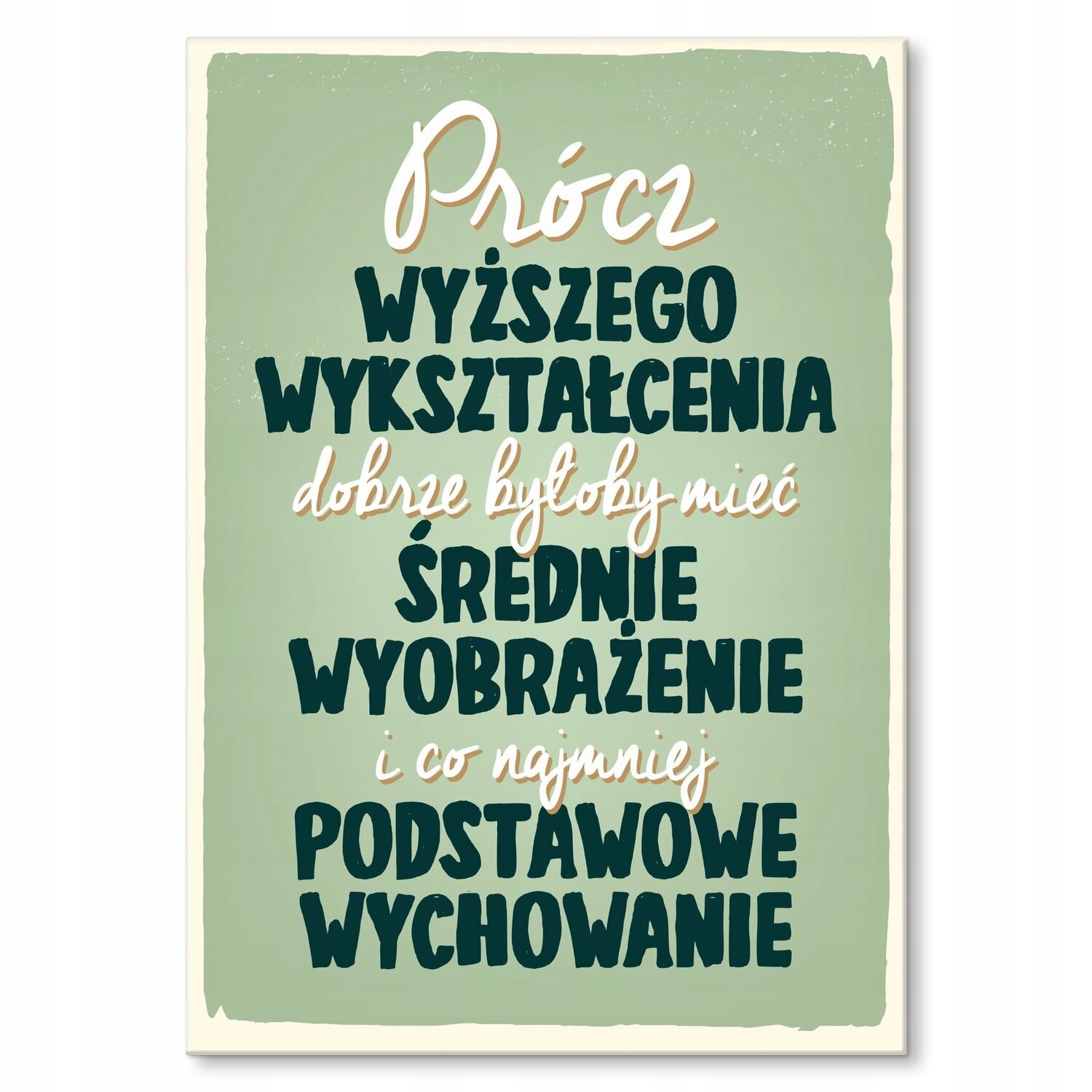 Kovový plakát základní výchova Dárek 42 x 59 cm