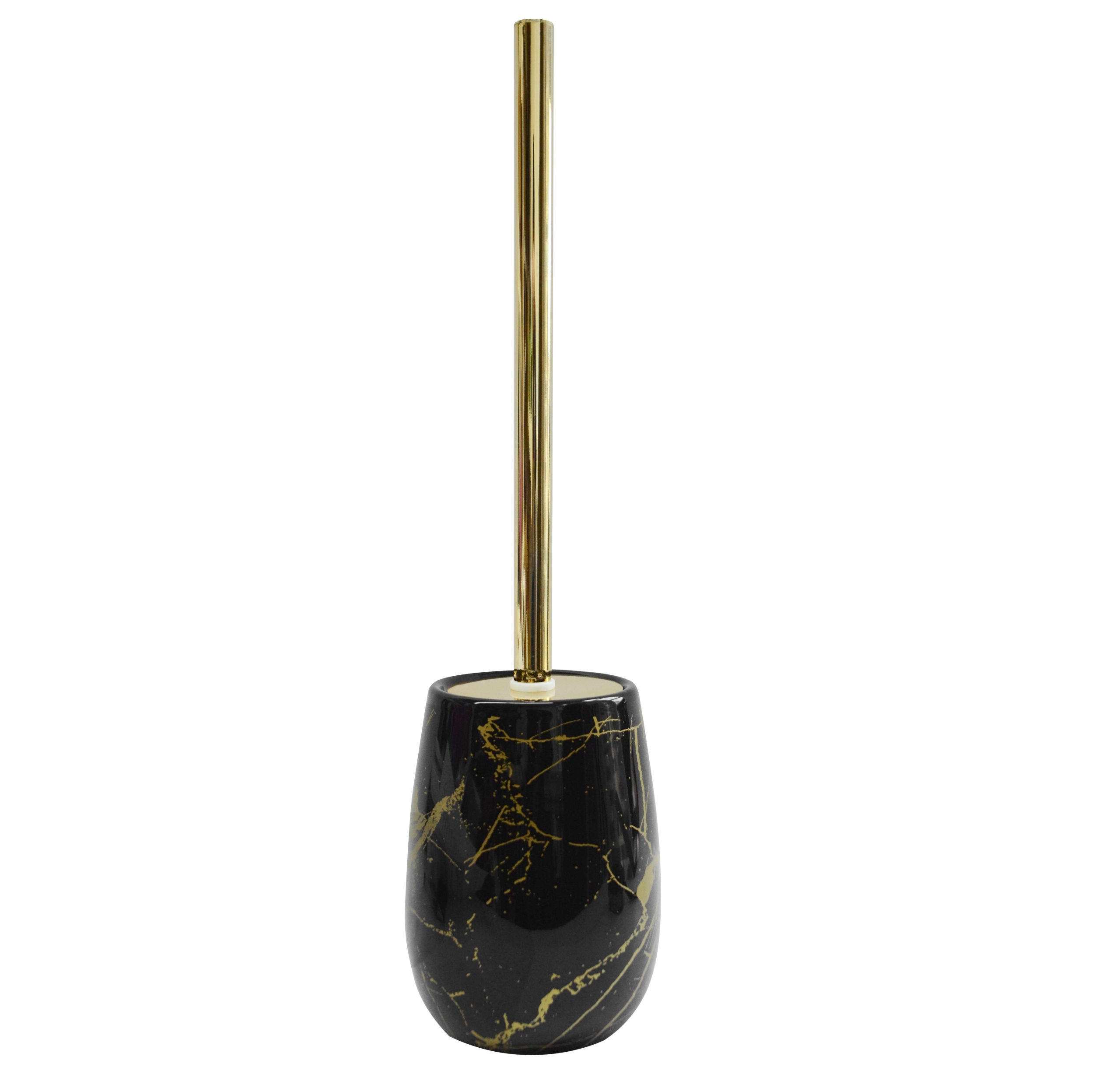 

Szczotka Do Wc Stojąca Marble Black Gold Złota