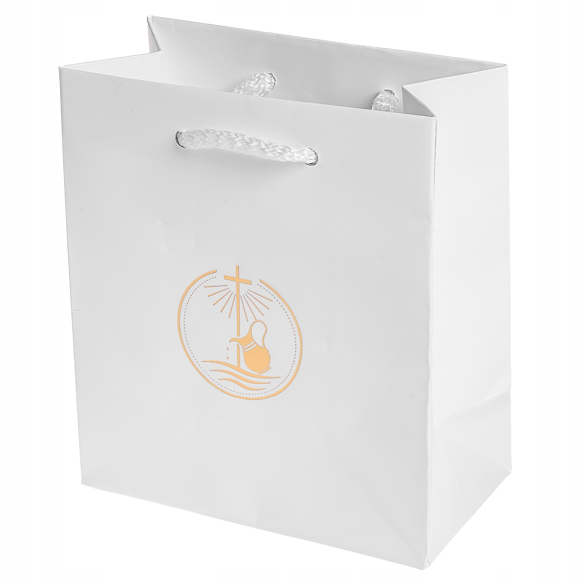 PAMIĄTKA CHRZTU ŚWIĘTEGO / PUDEŁKO NA CHRZEST + TOREBKA + GRAWER DEDYKACJA Marka Golden Celebrity