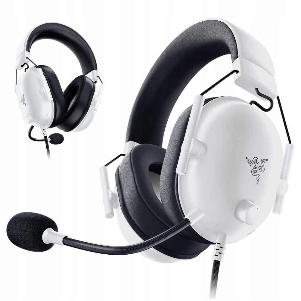 Drátová Sluchátka Razer Blackshark V2 X Přes Uši Mjack Micro Bílé